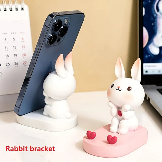 1pc Cute Cartoon Rabbit Desktop Phone Stand - Perfect Birthday Gift for Creative Mobile & Tablet Users!